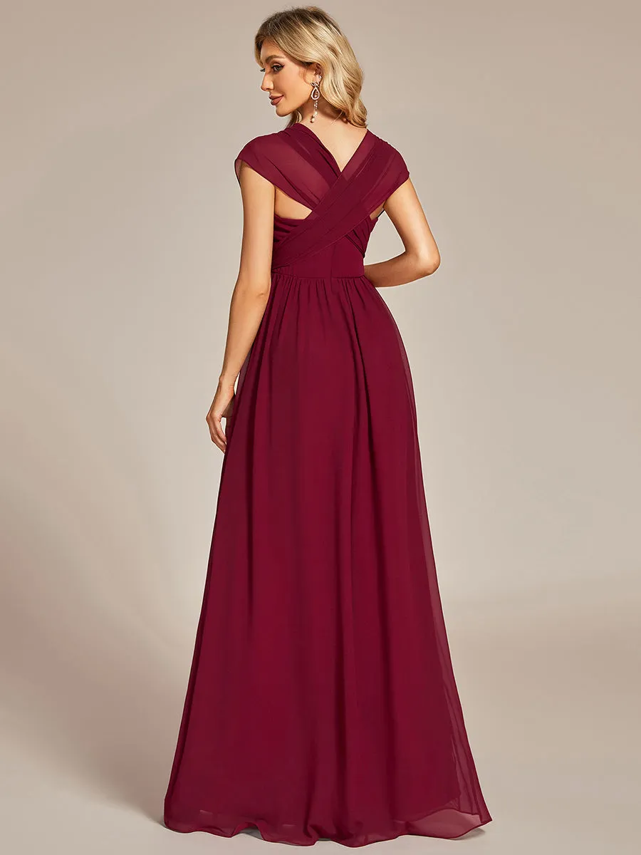 A-Line Chiffon Floor Length Wholesale Bridesmaid Dresses