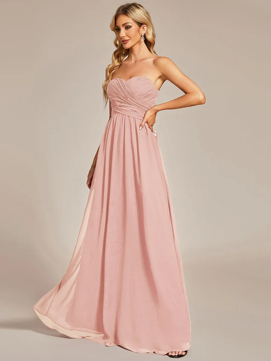 A-Line Chiffon Floor Length Wholesale Bridesmaid Dresses