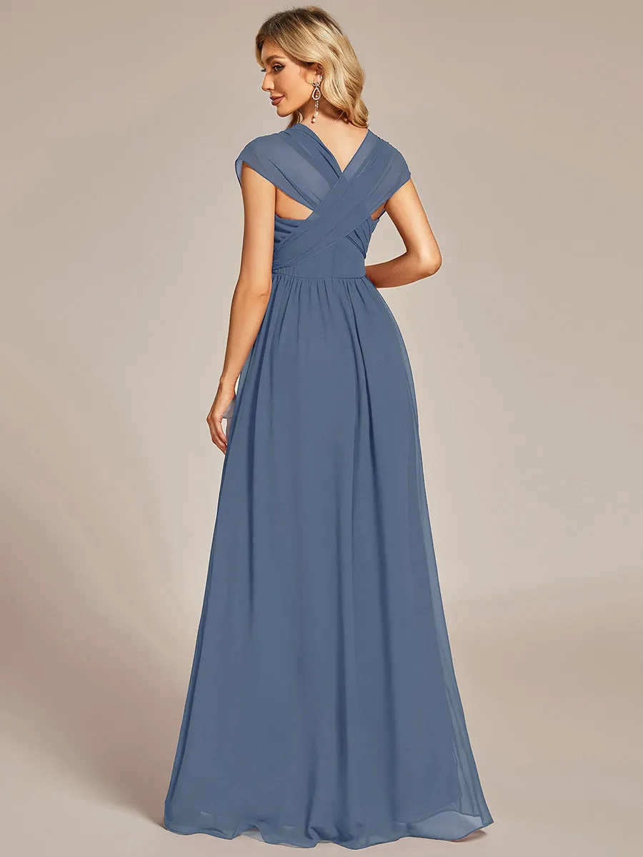 A-Line Chiffon Floor Length Wholesale Bridesmaid Dresses