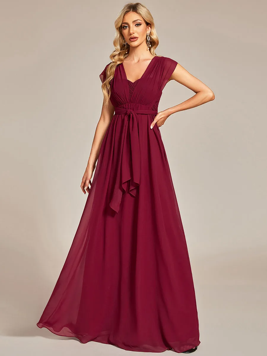 A-Line Chiffon Floor Length Wholesale Bridesmaid Dresses