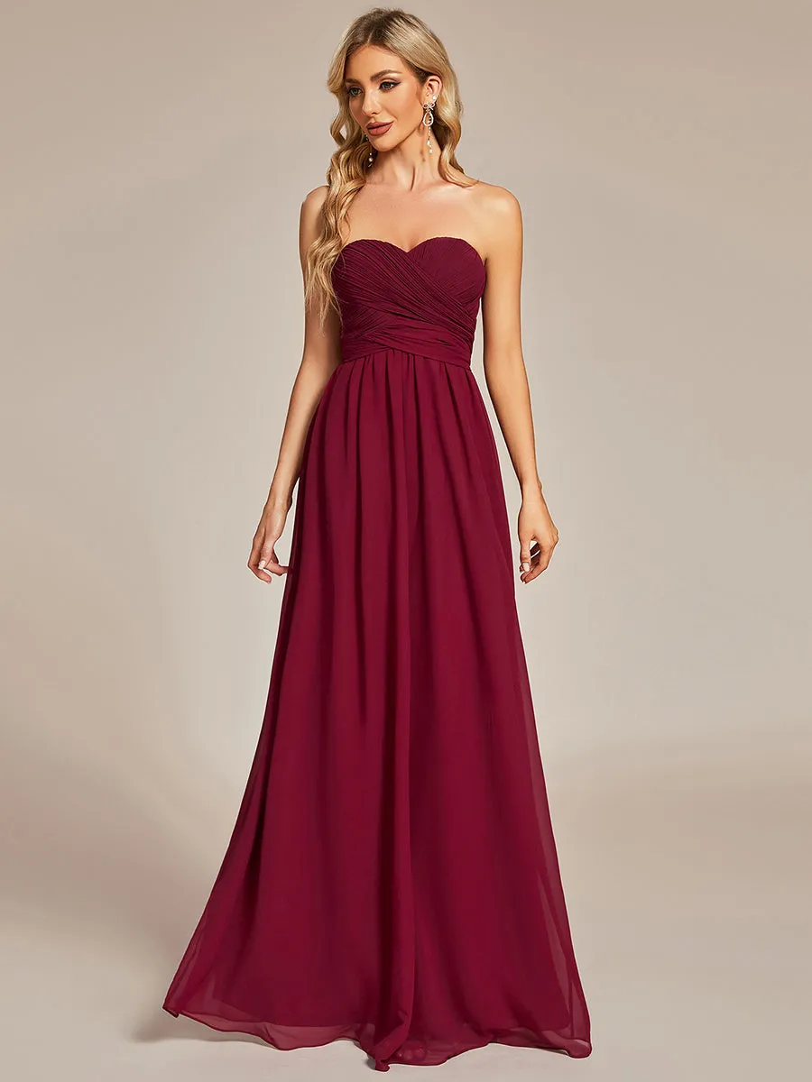 A-Line Chiffon Floor Length Wholesale Bridesmaid Dresses