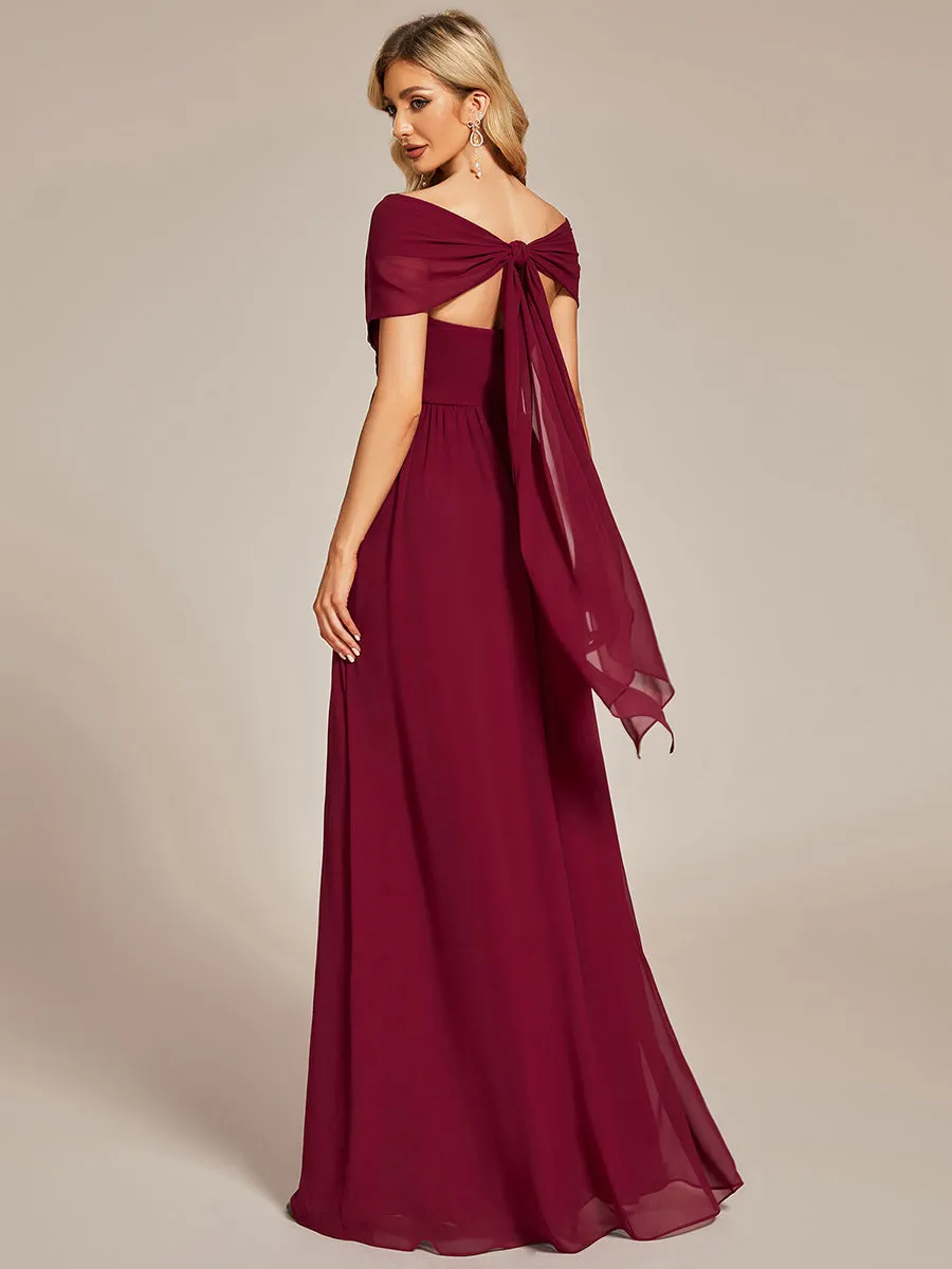 A-Line Chiffon Floor Length Wholesale Bridesmaid Dresses