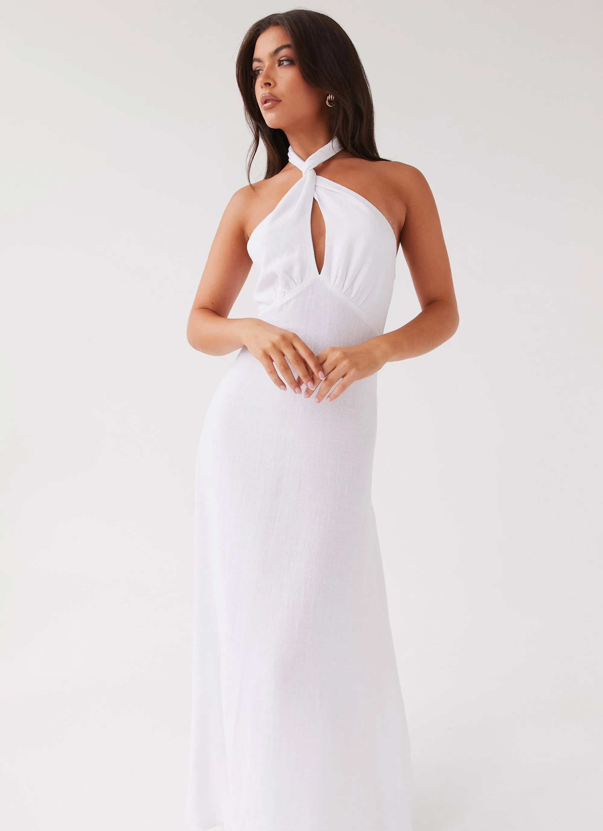 Adrienne Linen Maxi Dress - White