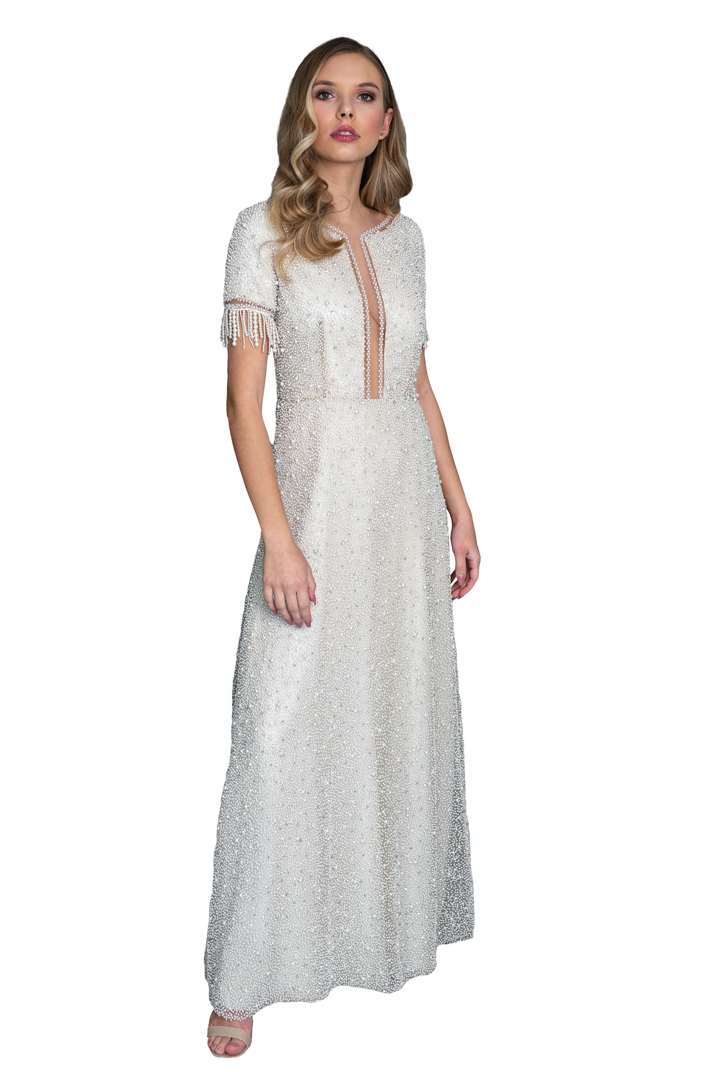 All Pearls Gown Women Dress