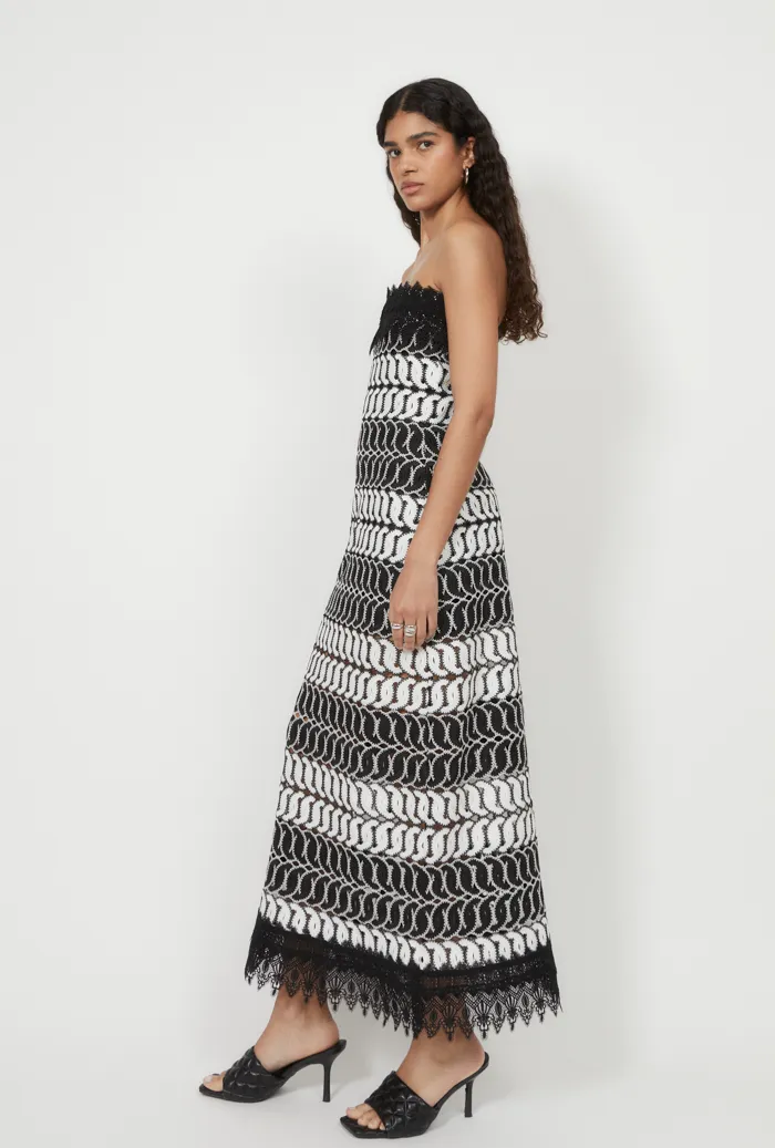 AMAZONAS MAXI DRESS BLACK/WHITE