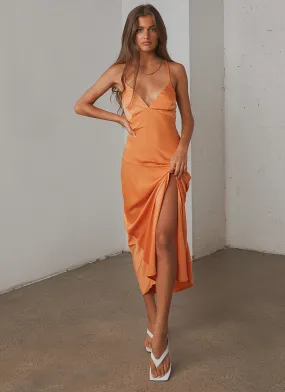 Amused Midi Dress - Orange