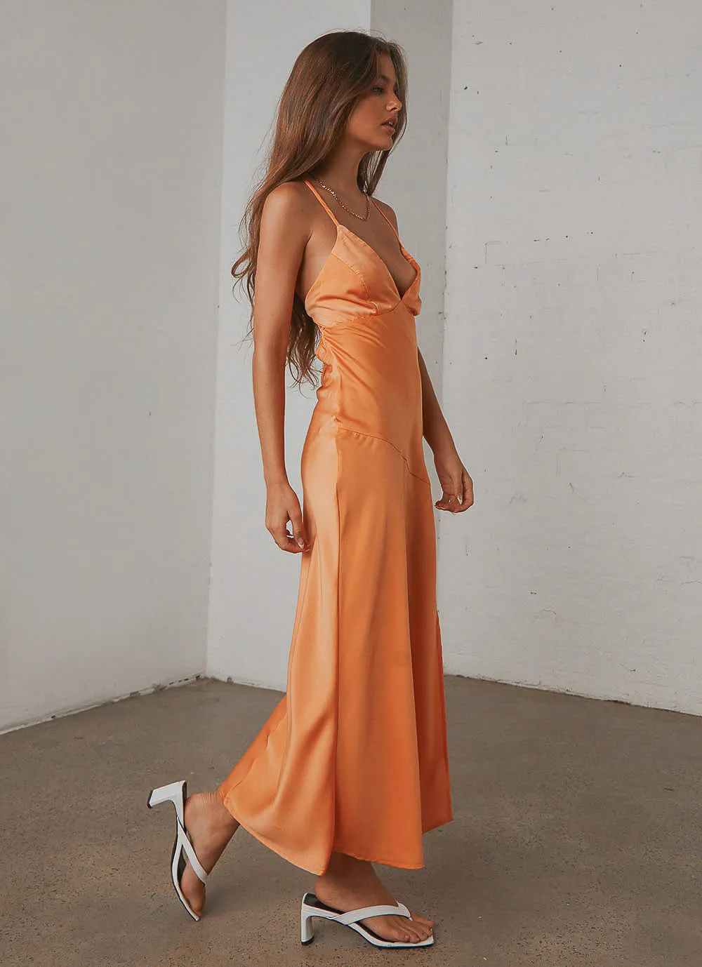 Amused Midi Dress - Orange