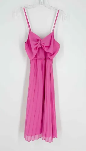 Asos Size 4 Pink Pleated Belted Dresses Dress