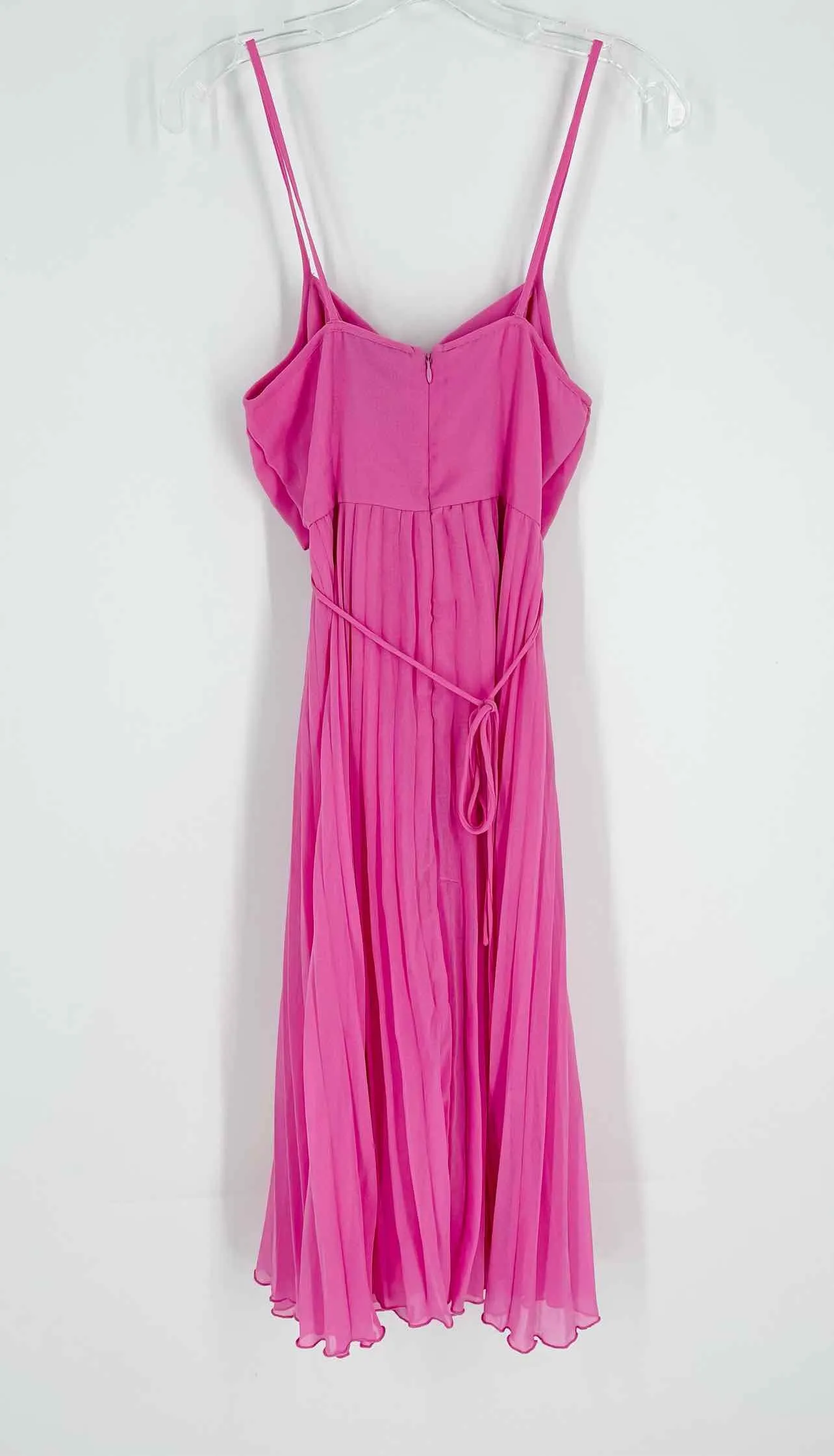 Asos Size 4 Pink Pleated Belted Dresses Dress