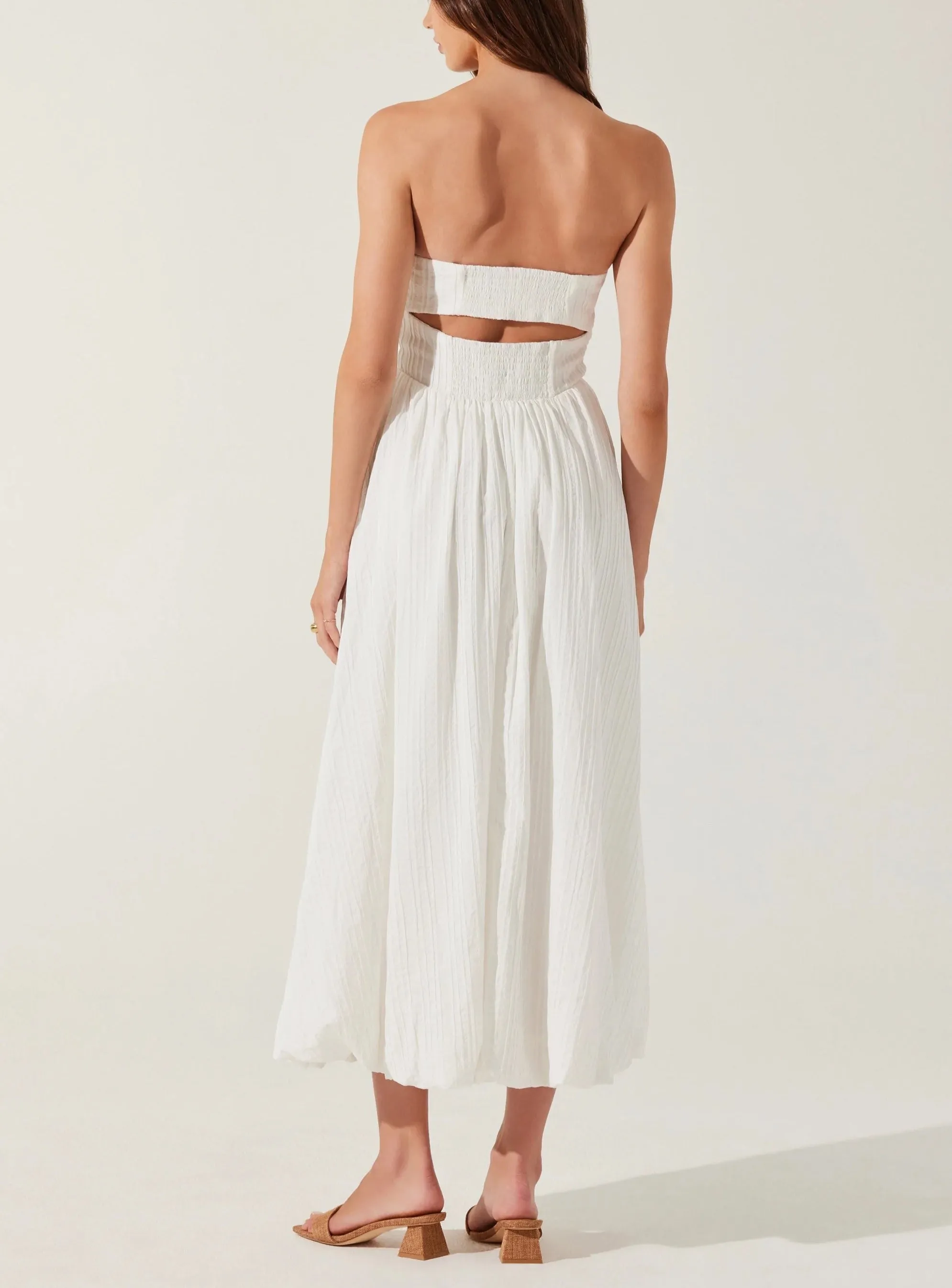 ASTR Strapless Linen Dress