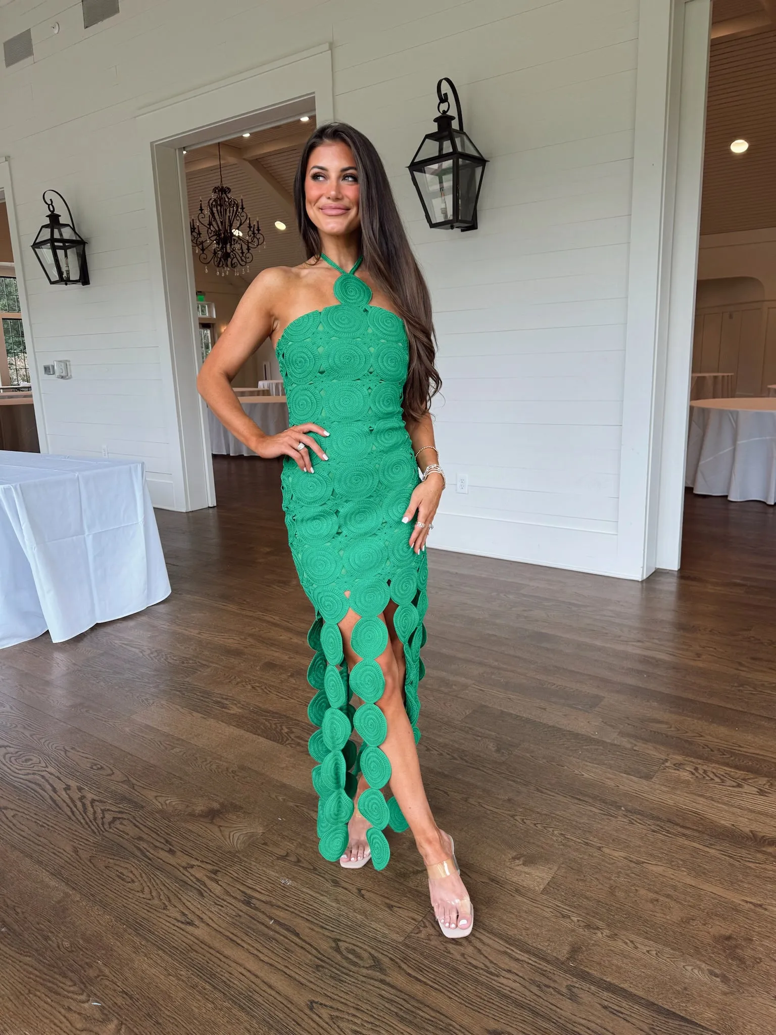 Athena Oval Dress- Green