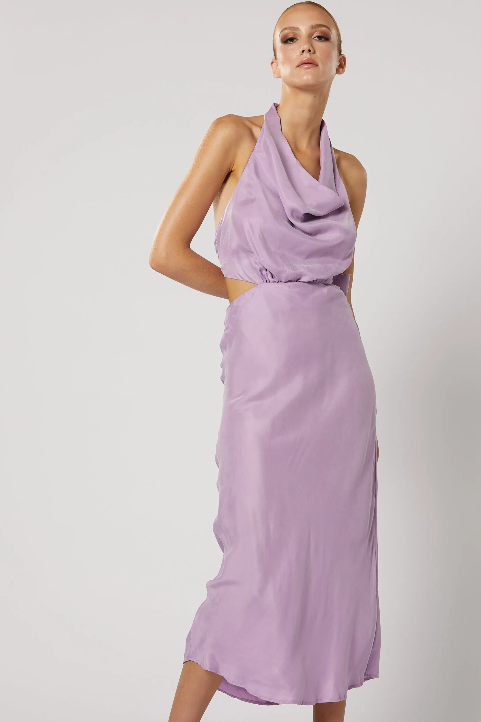 Avery Cowl Dress - Lilac