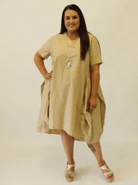 Avery Dress in Tan