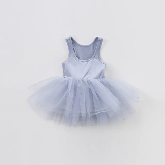 Baby Girl Tutu Dress Tank with Tutu bottom Dance Dress Summer Children Girl Clothing 0-5Y Toddler Girl Tutu Dresses For Birthday Party Kids Dresses For Girl