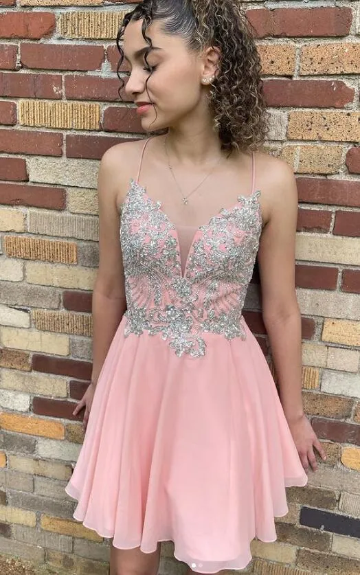 Beaded Homecoming Dresses,Short Prom Dresses,Evening Dresses,Formal Dresses,BP696