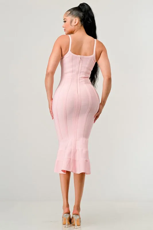 Beauty in Pink- Soft Pink Bandage Dress