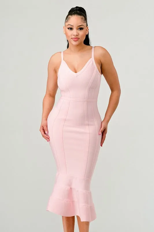 Beauty in Pink- Soft Pink Bandage Dress