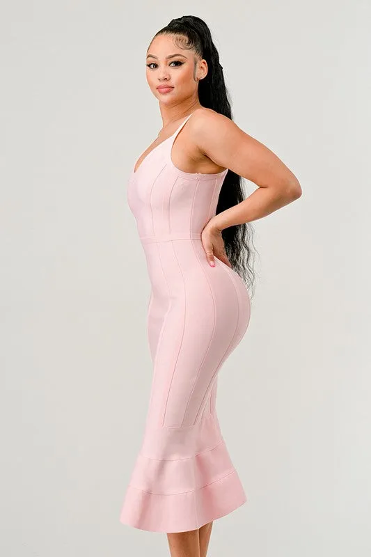 Beauty in Pink- Soft Pink Bandage Dress