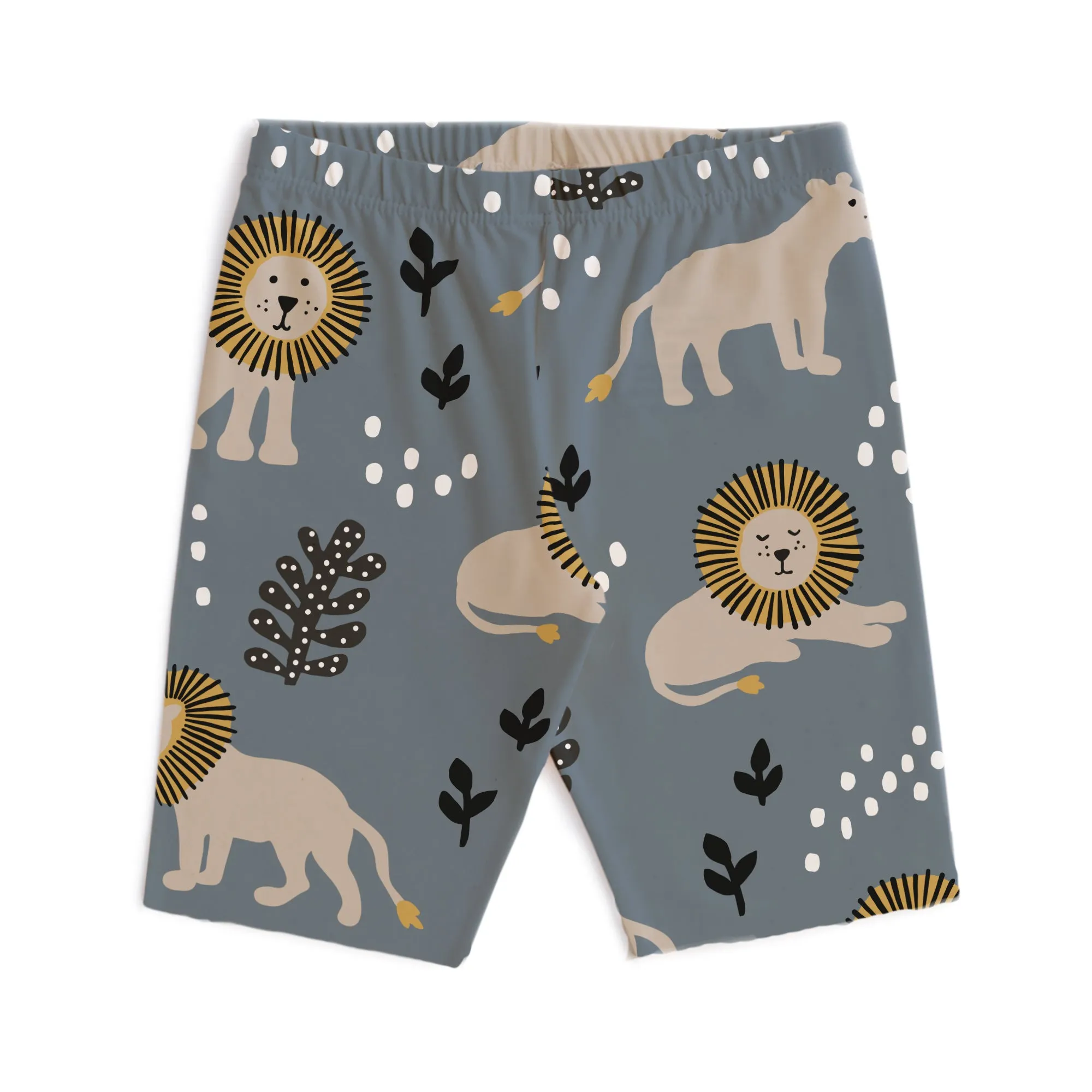 Bike Shorts - Lions Slate Blue