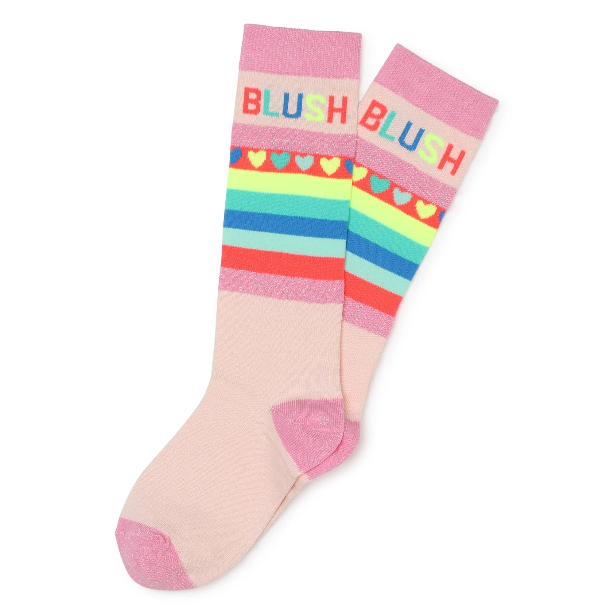 Billieblush Girls Pink Stripe Knee Socks