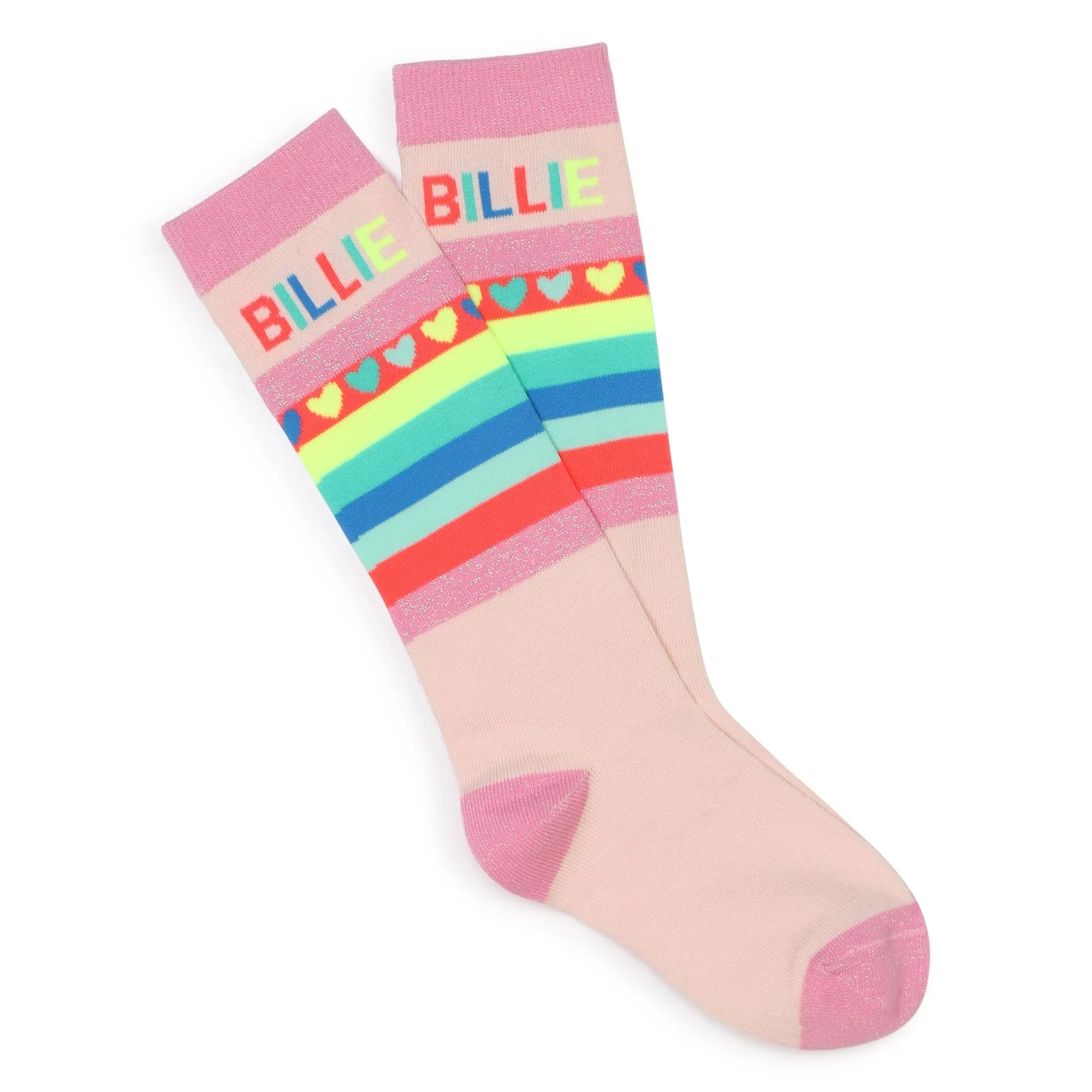 Billieblush Girls Pink Stripe Knee Socks