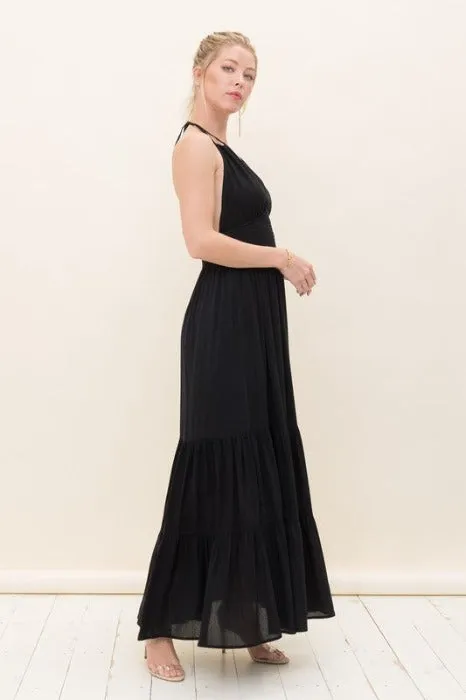 Black Halter Maxi Dress