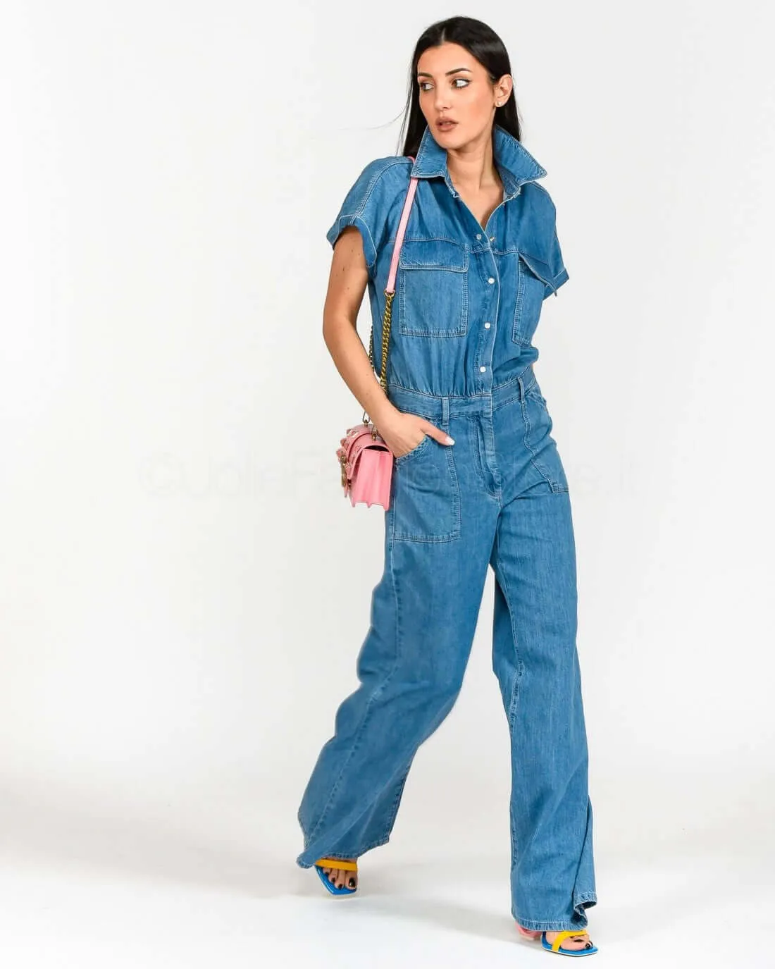 Bleached Tencel Wash Jumpsuit