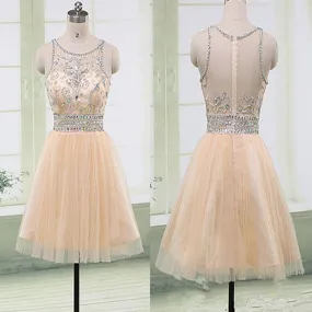 Blush pink Gorgeous beaded elegant fashion cute homecoming prom gown dresses,BDY0117