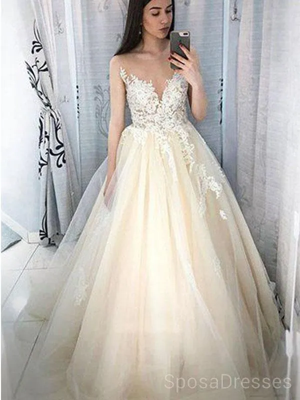 Cap Sleeves Jewel A-line Lace Long Evening Prom Dresses, Cheap Custom Sweet 16 Dresses, 18471