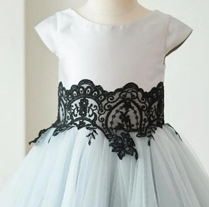 Cap Sleeves Tulle With Lace Lovely Beautiful Cheap Short  Wedding Flower Girl Dresses, FGY0108