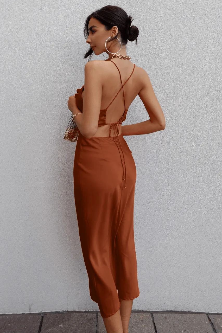 Charissa Slip Dress - Copper