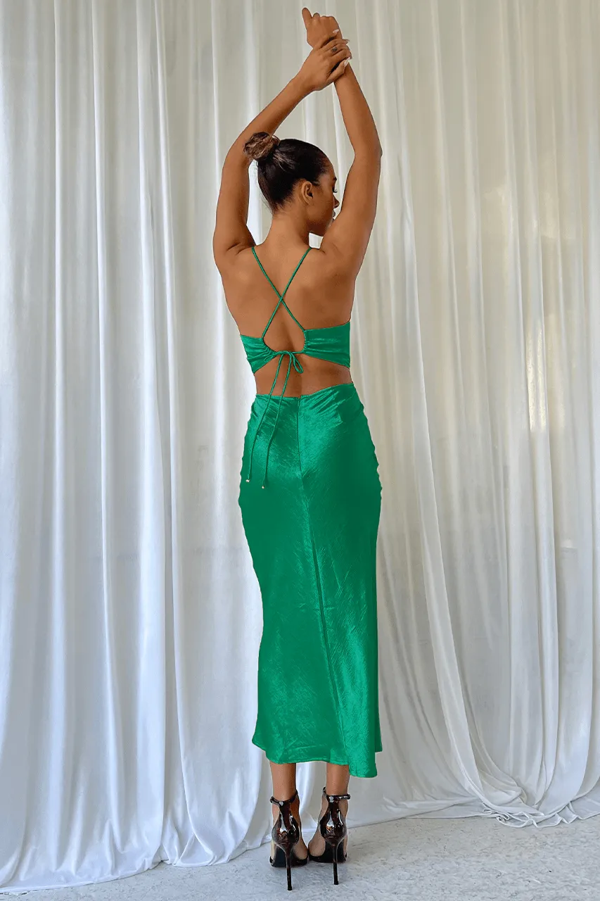 Chay Slip Dress - Emerald