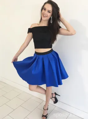 Cheap Short Simple Cute Two Piece Homecoming Dresses 2018, CM483