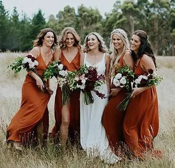 Cheap Simple Sexy Side Split Long Bridesmaid Dresses, YPS159