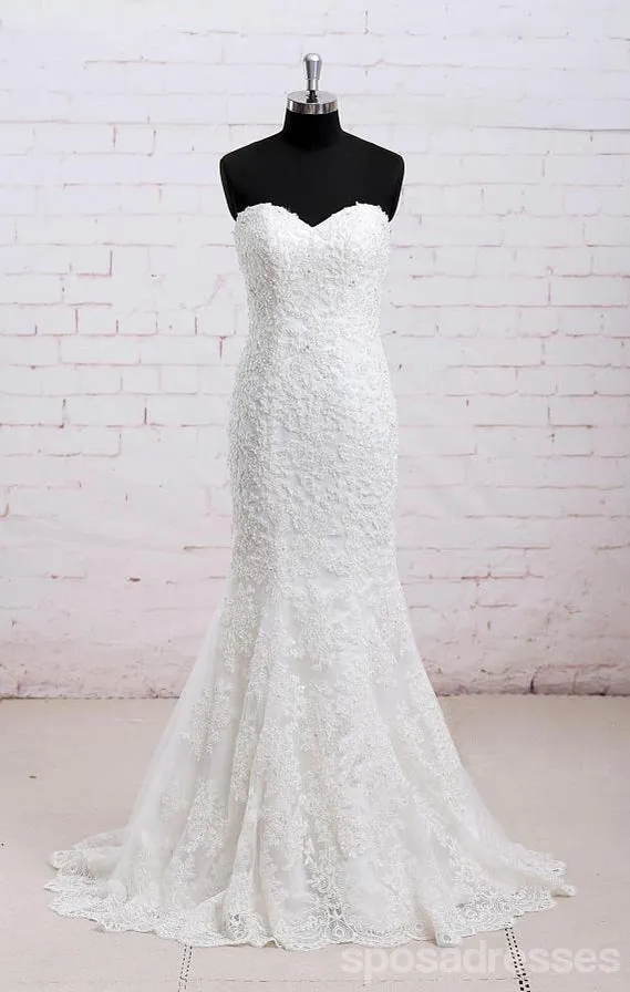 Classice Sweetheart Lace Mermaid Wedding Dresses Online, WD393