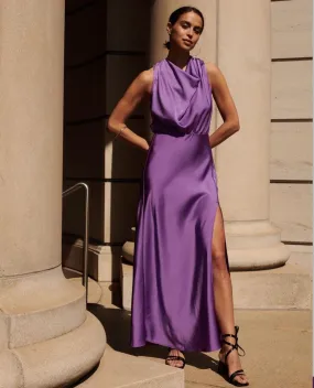 Delvaux Halter Maxi Dress Amethyst