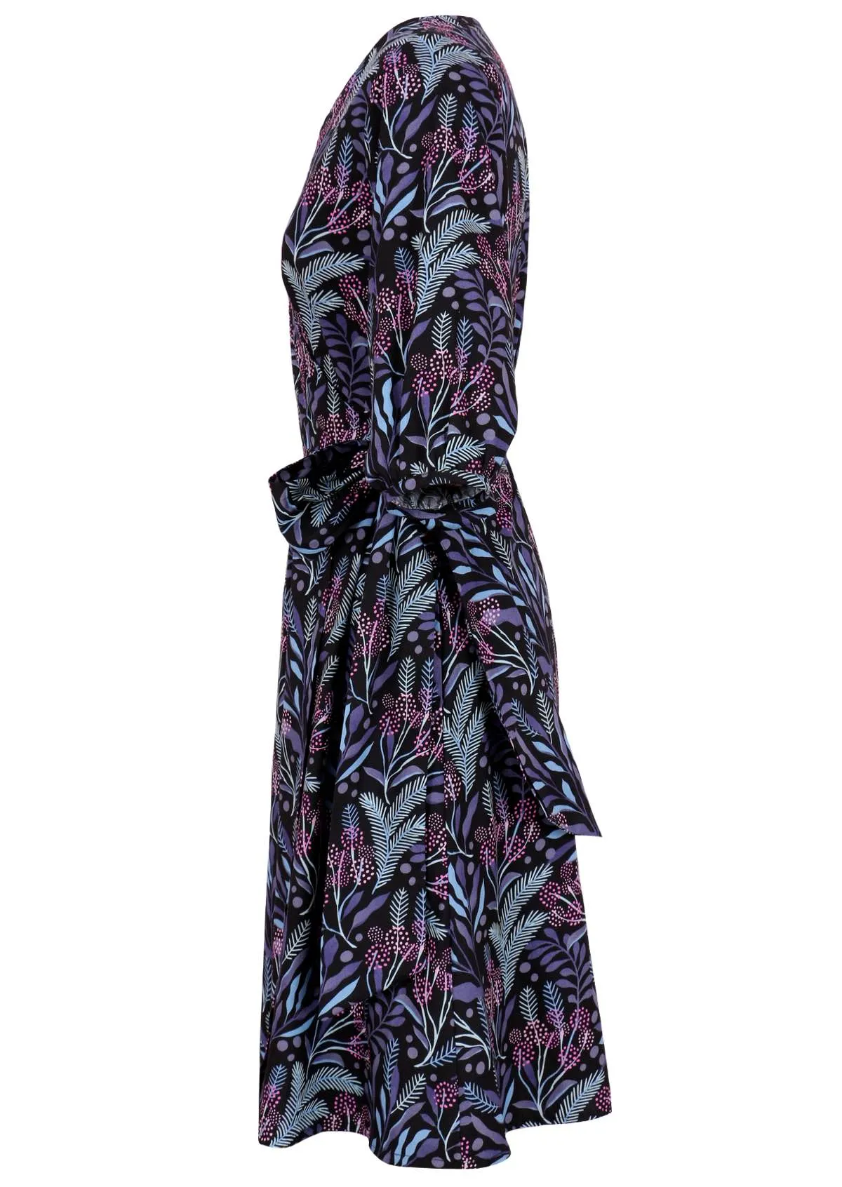 Ella Wrap Dress Obsidian