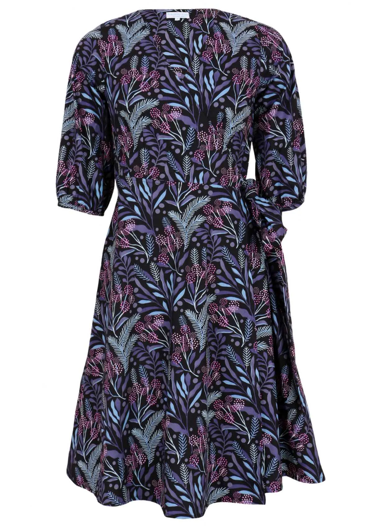 Ella Wrap Dress Obsidian