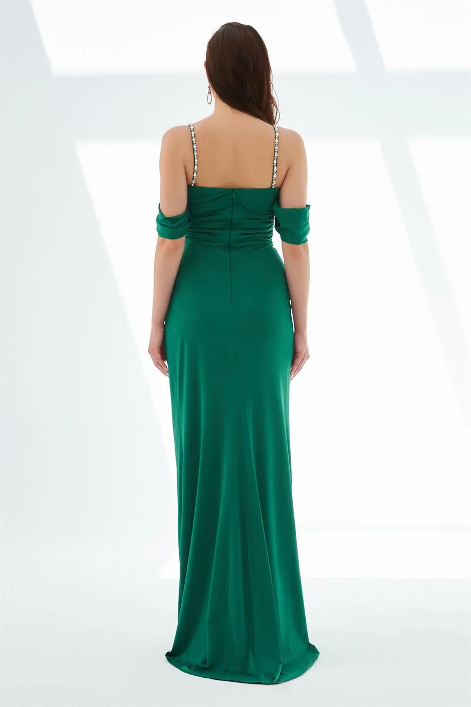 Emerald Sandy Strapless Long Evening Dress