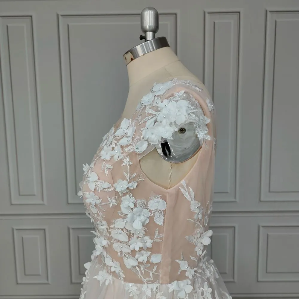 Floral 3D Fantasy Wedding Dress