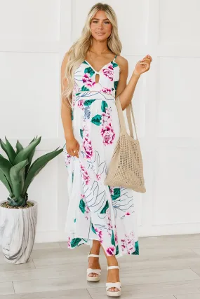 Floral Adjustable Straps Maxi Dresses