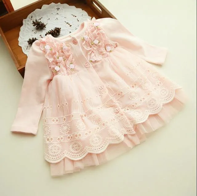 Floral lace lovely princess baby tutu dresses