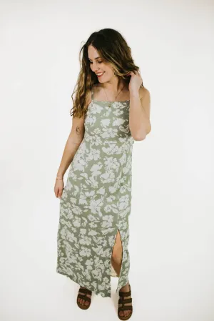 Fond Memories Floral Linen Midi Dress