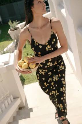 Freya Slip Dress in Lemons