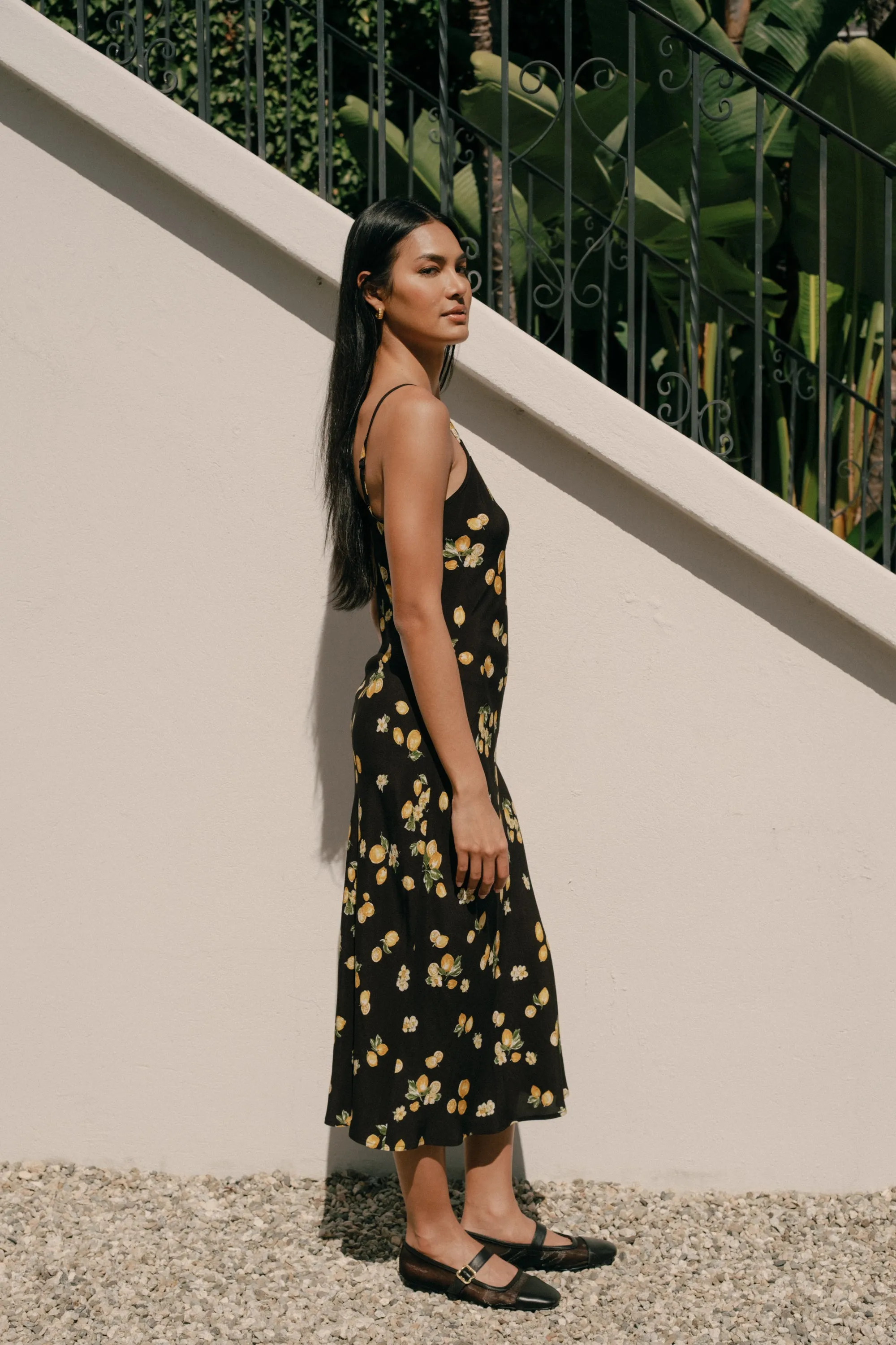 Freya Slip Dress in Lemons