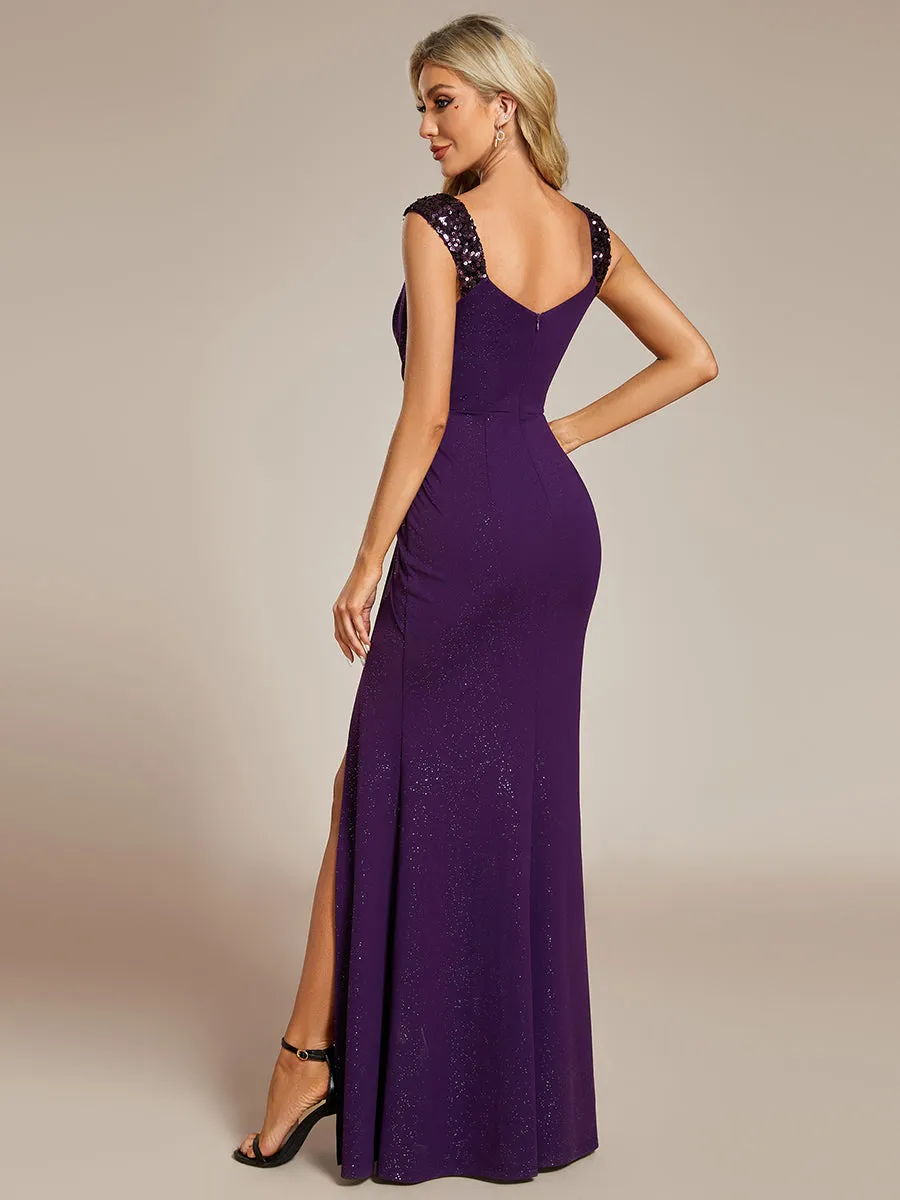 Glitter Split Wholesale Evening Dresses