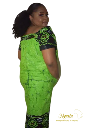 Green Batik Dress BAT-GR