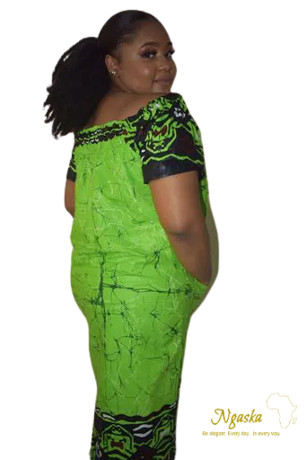 Green Batik Dress BAT-GR