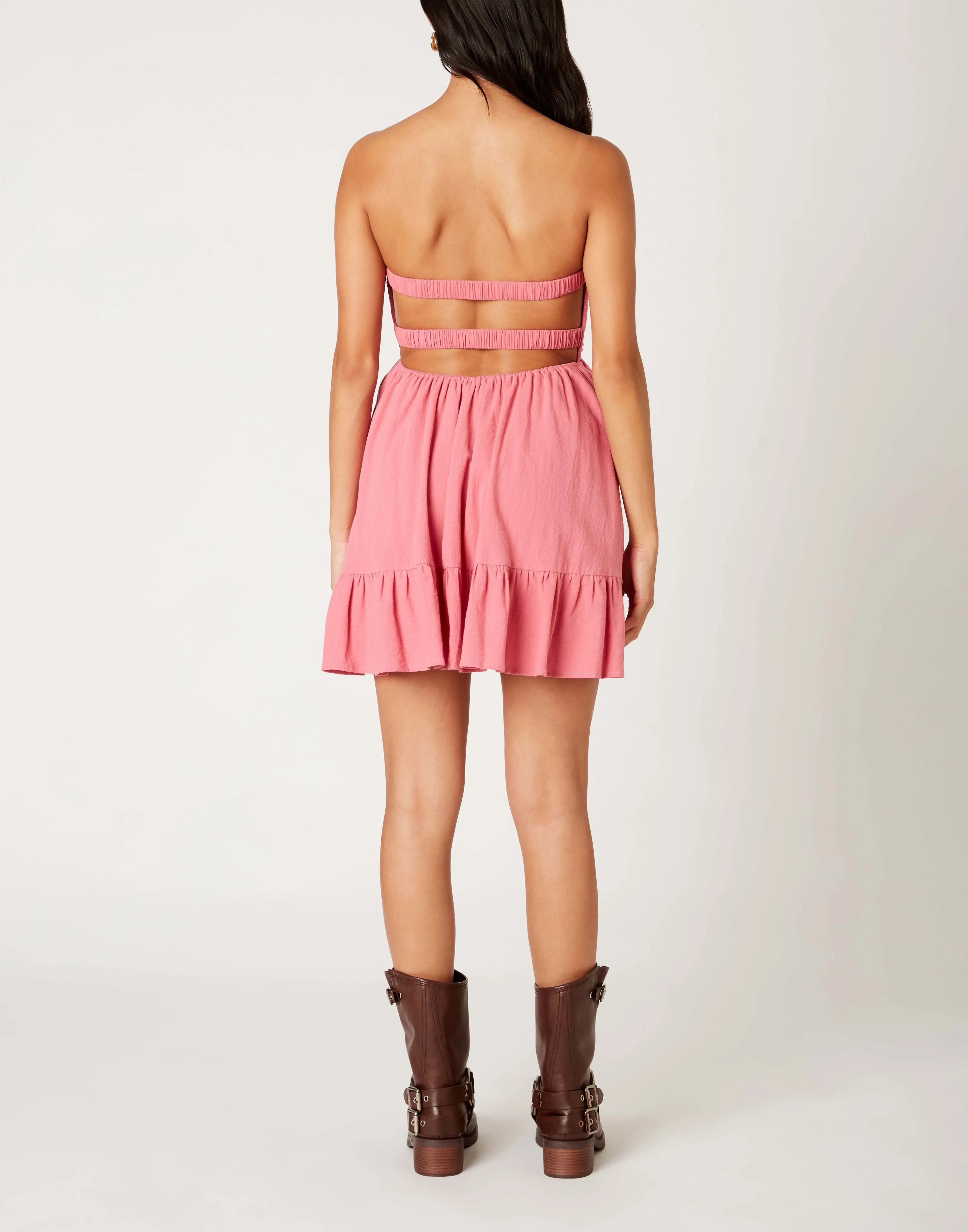 Hope Twisted Keyhole Romper Dress