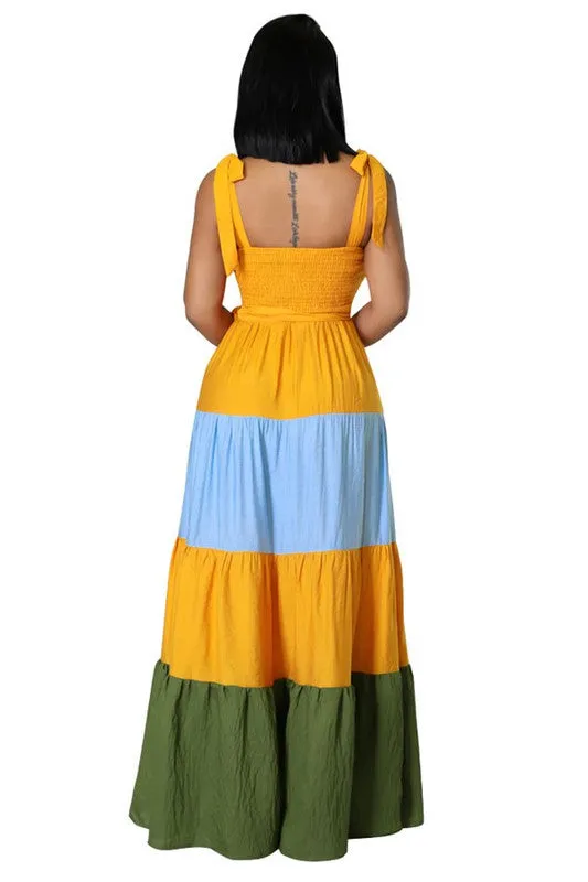 Just Flow-Multicolor Maxi Dress